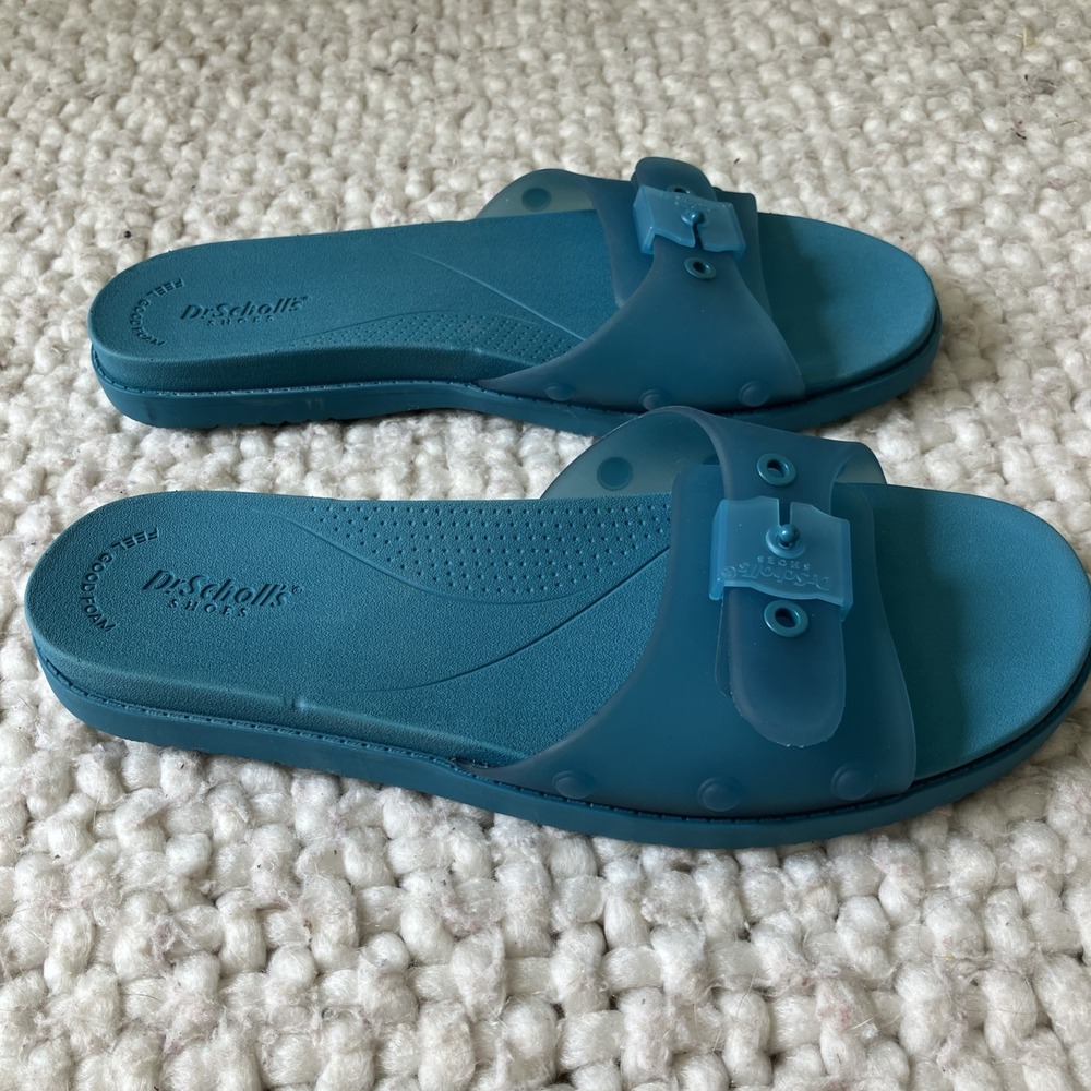 Women's Dr. Scholl's So Original Slide Sandals Aqua Moon Green‎ Jelly